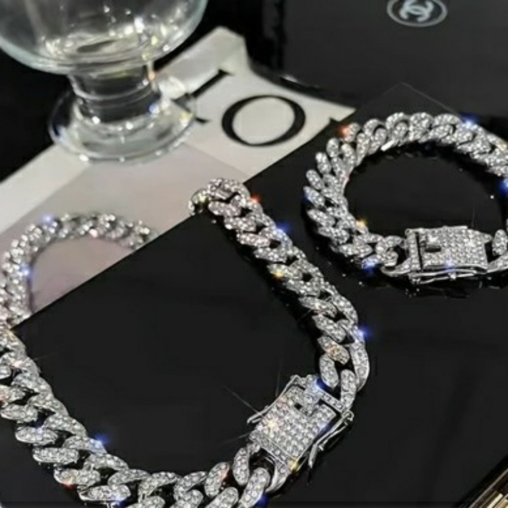 Hip Hop Geometric Cuban Diamond Chain